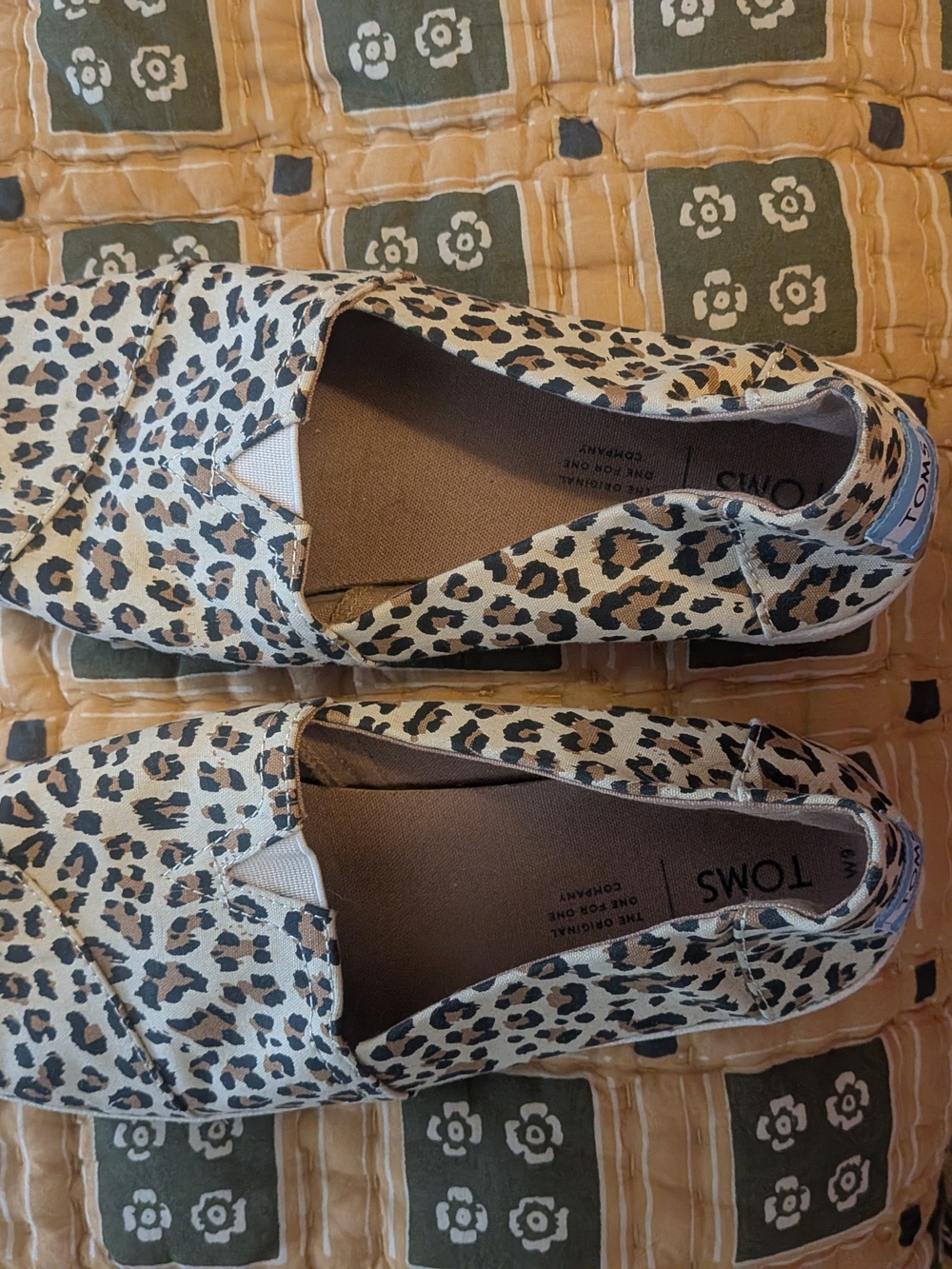 Toms Leopard Print Slip ons